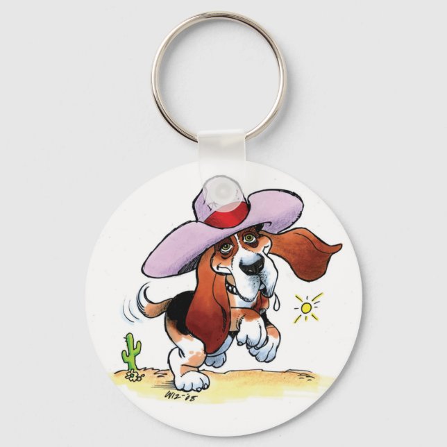 Basset Got Drool? Keychain (Front)