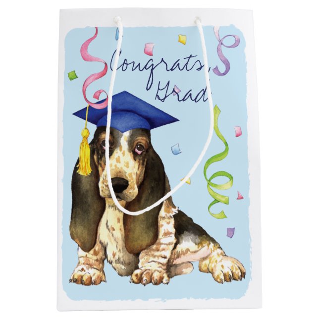 Basset Graduate Medium Gift Bag (Front)