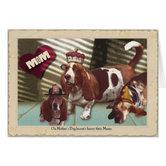 Basset Happy Mother's Day Card