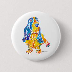 Basset Hound 6 Cm Round Badge