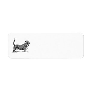 basset hound address label