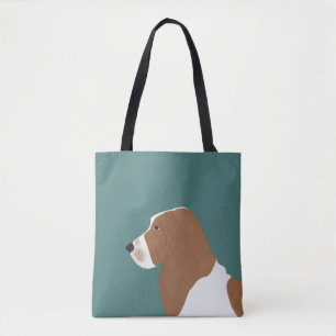 Basset Hound Allover Tote Bag
