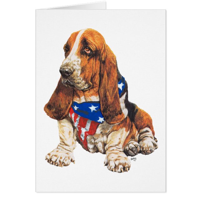 Basset Hound American Patriotic (Front)