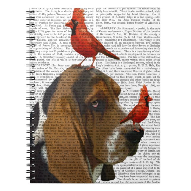 Basset Hound and Birds Notebook (Front)