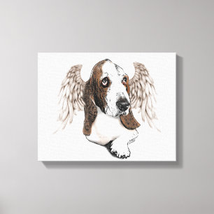 Basset Hound Angel Canvas Print
