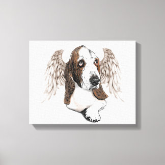 Basset Hound Angel Canvas Print