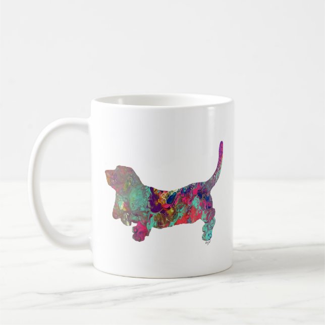 Basset Hound, Basset Hound Gifts, Basset Hound Coffee Mug (Left)