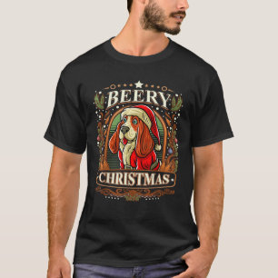 Basset Hound Beery Christmas Dog Beer Mug Men Wome T-Shirt