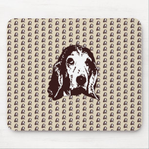 Basset Hound Big Face Mouse Mat