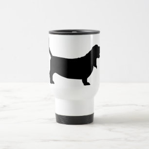 Basset Hound (black) Travel Mug
