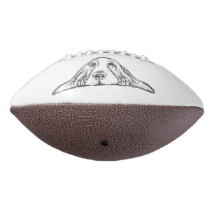 basset hound black white simple puppy dog eyes american football