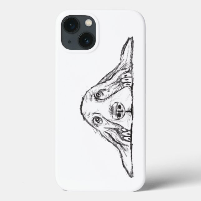 basset hound black white simple puppy dog eyes  Case-Mate iPhone case (Back)