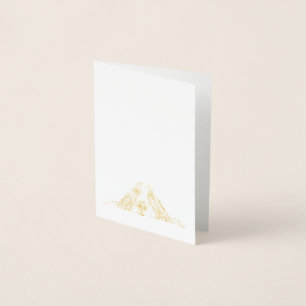 basset hound black white simple puppy dog eyes  foil card