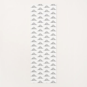 basset hound black white simple puppy dog eyes  yoga mat