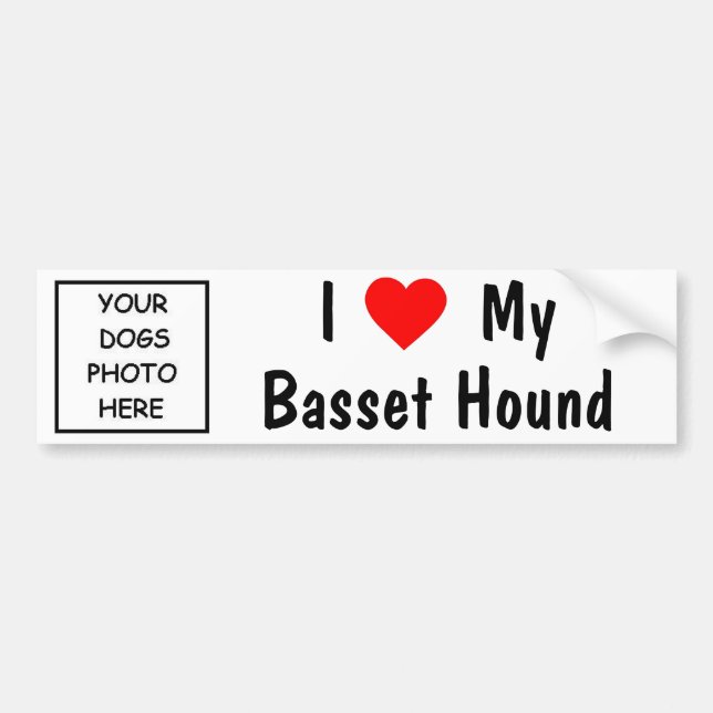 Basset Hound Bumper Sticker (Front)