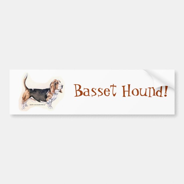 Basset Hound! Bumper Sticker (Front)