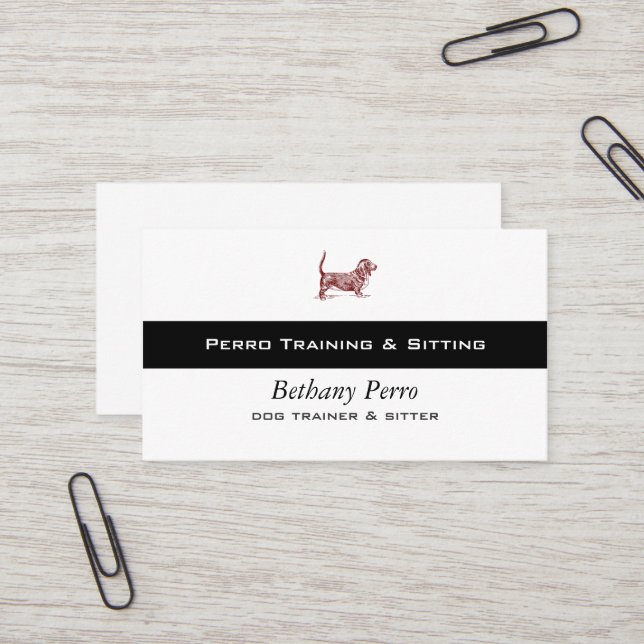 Basset Hound Business Card (Front/Back In Situ)