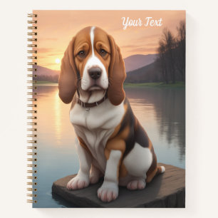 Basset Hound by Lake Notebook