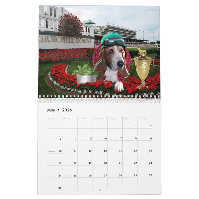 Basset Hound Calendar (May 2026)