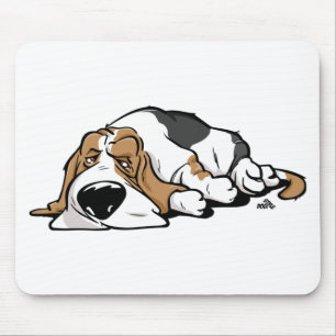 Basset Hound cartoon dog Mouse Mat