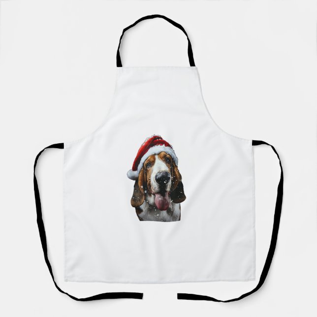 Basset Hound Christmas  Apron (Front)