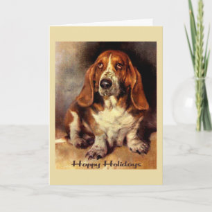 Basset Hound Christmas Card
