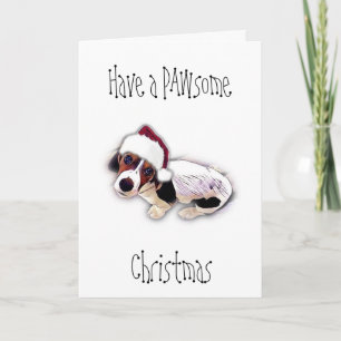 Basset Hound Christmas Card