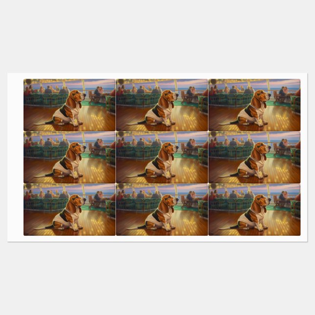 Basset Hound Christmas Cruise: Pawsome Holiday (Sheet)