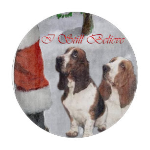 Basset Hound Christmas Cutting Board