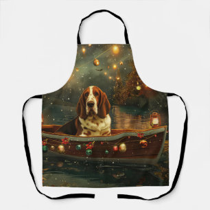 Basset Hound Christmas Festive Voyage Apron