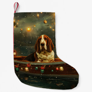 Basset Hound Christmas Festive Voyage Small Christmas Stocking