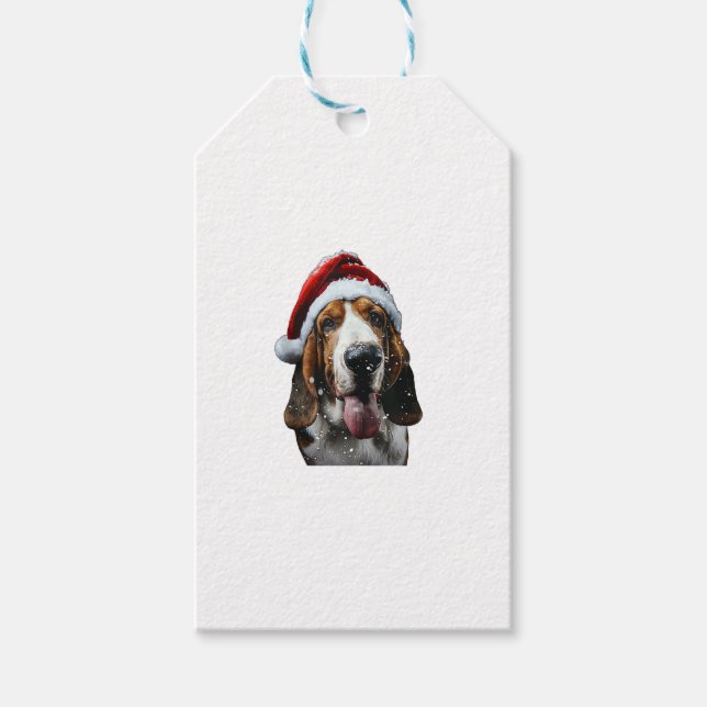 Basset Hound Christmas  Gift Tags (Front)