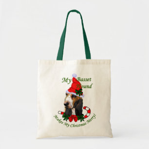 Basset Hound Christmas Gifts Tote Bag