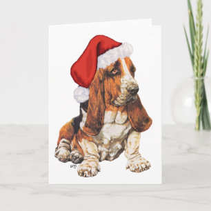 Basset Hound Christmas Holiday Card
