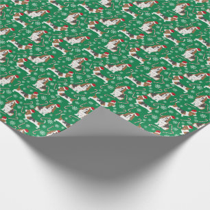 Basset Hound Christmas Holiday Wrapping Paper