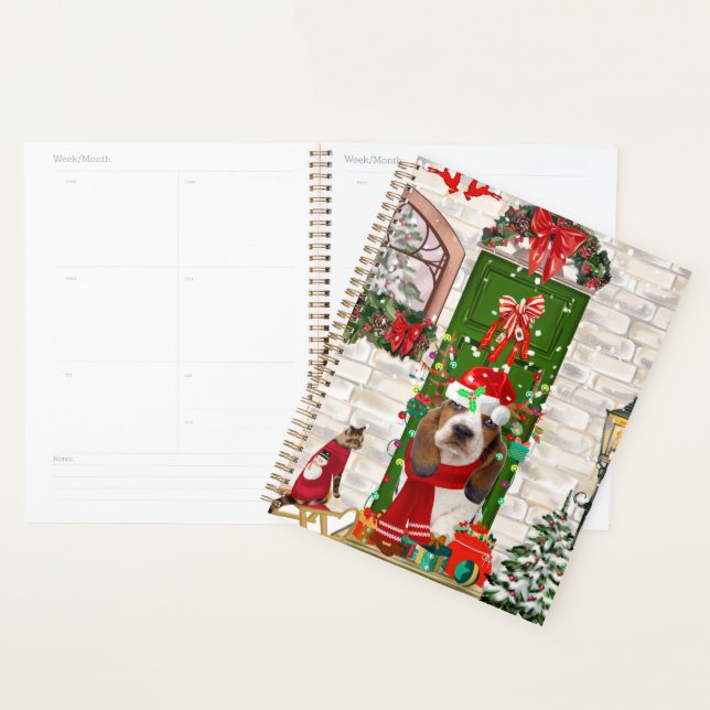 Basset Hound Christmas  Planner (Display)
