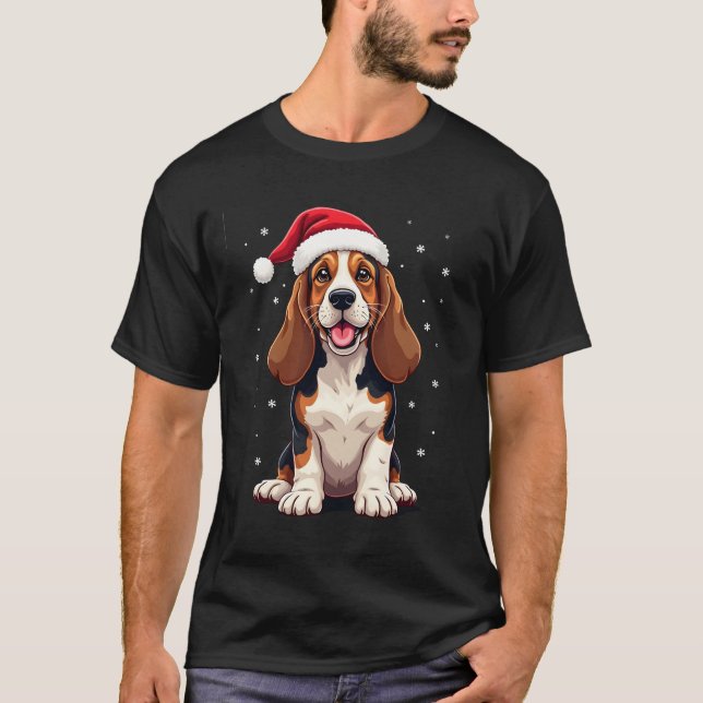 Basset Hound Christmas Tank Top (Front)