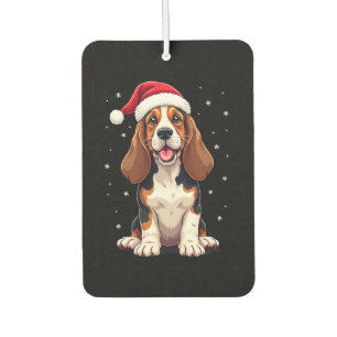 Basset Hound Christmas Tank Top Car Air Freshener