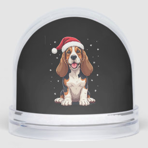 Basset Hound Christmas Tank Top Snowglobe