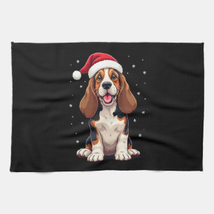 Basset Hound Christmas Tank Top Tea Towel