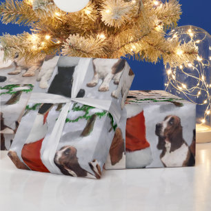 Basset Hound Christmas Wrapping Paper