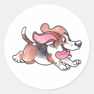 Basset Hound Classic Round Sticker