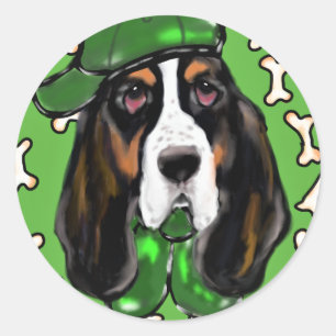Basset Hound Classic Round Sticker