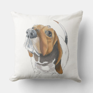 Basset Hound  Close Up Cute and loveable Cushion