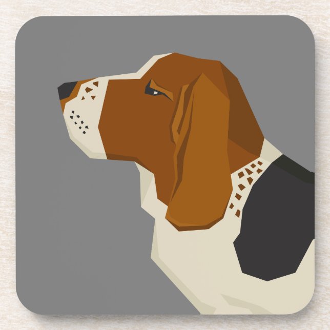 Basset Hound Coaster (Front)