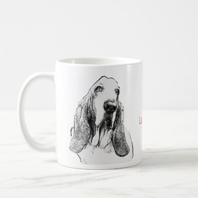 Basset hound coffee mug (Left)