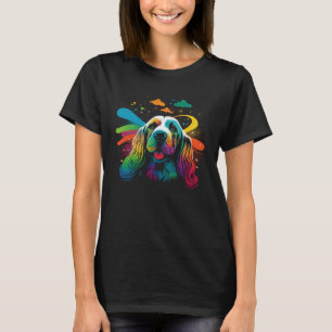 Basset Hound Colorful Pop Splash Tie Dye T-Shirt