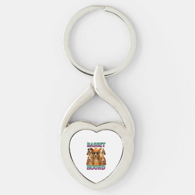 Basset Hound Copy Key Ring (Front)
