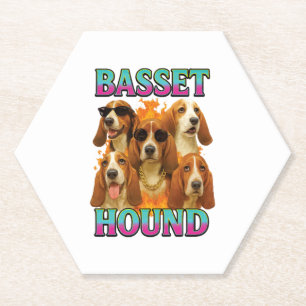 Basset Hound Copy Paper Coaster