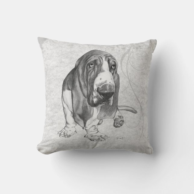 Basset Hound Cushion (Front)